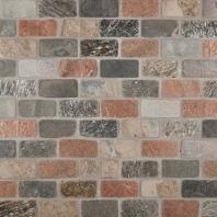 MSI Mixed Slate Brick Tile Backsplash THDW3-SH-MCBRI1X2T