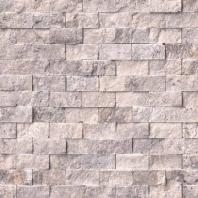 MSI Silver Travertine Split Face Tile Backsplash SMOT-SILTRA-1X2SF