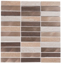 Maison De Luxe Series Gilden Sable 1x4 Stacked Mosaic Tile MDX-2704