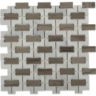 Rebus Athens Gray & Asian Statuary Mosaic Tile by Soho Studio RBSASIATHG