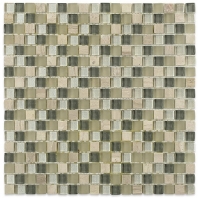 Soho Studio Fusion Silver Mist 1/2x1/2 Square Tile- FUSSQSLVRMST