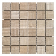 Soho Studio Organic Rug 2x2 Sand Mosaic Tile- TLGMORGSAND2X2