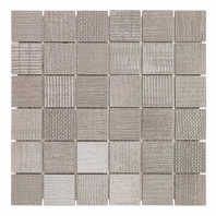 Soho Studio Organic Rug 2x2 Smoke Mosaic Tile- TLGMORGSMKE2X2