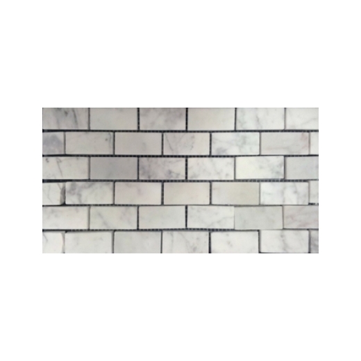 Milstone Bianco Carrara Honed 1x2 Mosaic Tile ML3232550