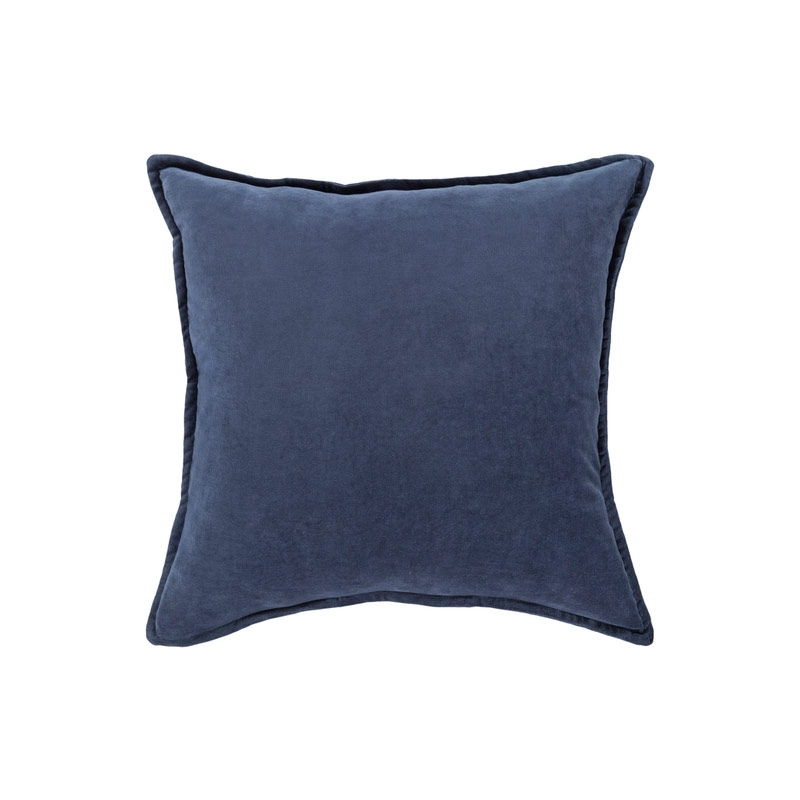 Surya CV016- Cotton Velvet Blue Throw Pillow